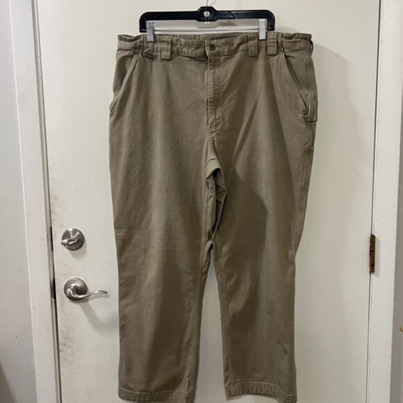 Duluth Trading Flex Fire Hose Khaki Carpenter Cargo Work Pants Size 44 x 30 - Picture 7 of 16